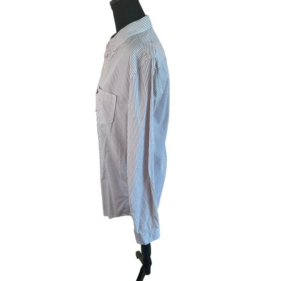 American Eagle Outfitters Mens Vintage Fit Striped Button-Down Shirt M Y2k - Picture 4 of 8